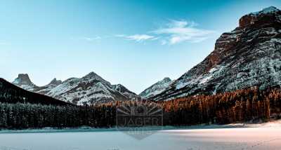Travel and Architecture - Alberta Canada Rocky Mountains Snow